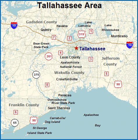 Tallahassee Florida City Map - Tallahassee Florida • mappery