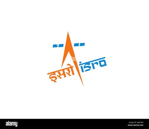 Indian Space Research Organisation, rotated logo, white background ...