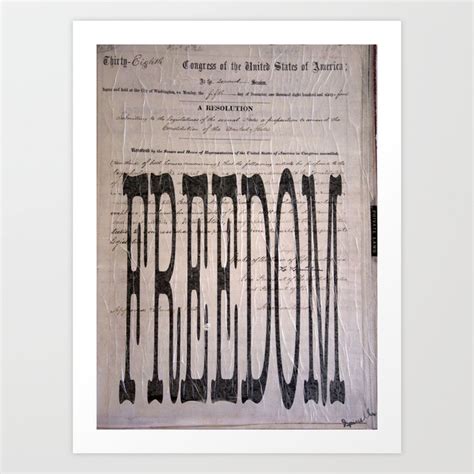 13th Amendment - Abolition of Slavery Art Print by Victor Spinelli ...