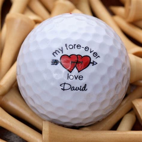 Personalized Golf Ball Set - Valentine's Day Designs