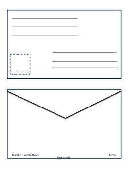 Envelope - FREE Template by Funny First Grade | Teachers Pay Teachers