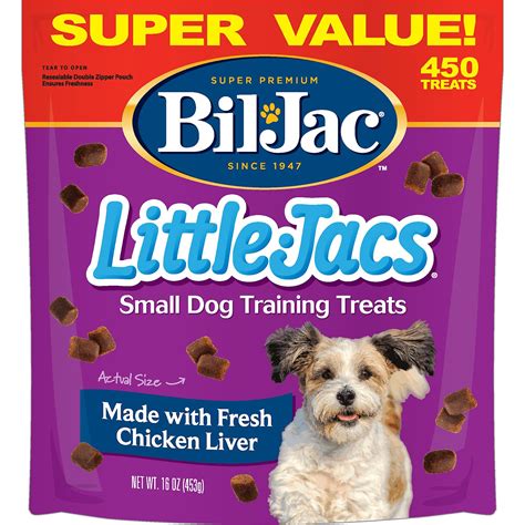 BIL-JAC Little-Jacs Small Dog Chicken Liver Training Dog Treats ...