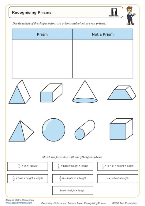 Recognising Prisms Worksheet | Fun and Engaging PDF Worksheets