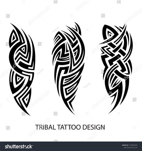 Tribal Tattoo Design Sleeve Black Arm Stock Vector (Royalty Free ...