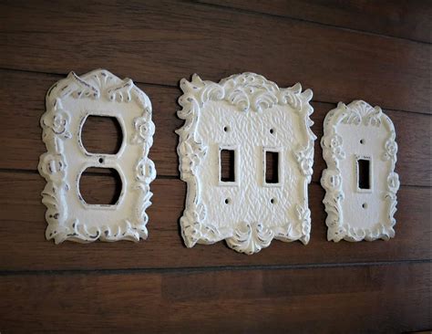 Switch Plate Cover Shabby Distressed Outlet Plate Double Single Antique ...