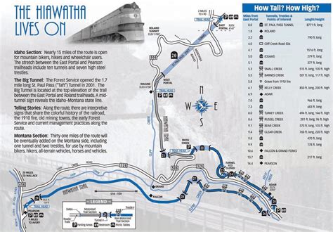 Hiawatha Rail Trail - Maplets | Hiawatha, Route, Forest service