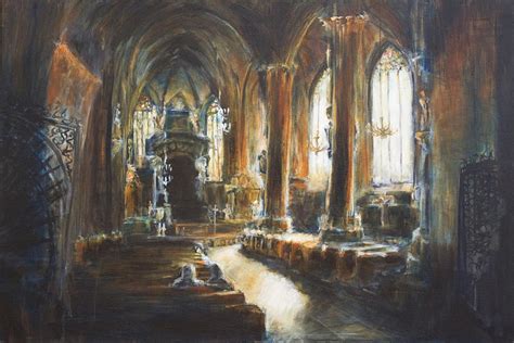 Gothic Church Painting by Nik Helbig