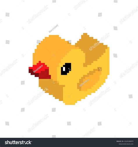 Rubber Duck Pixel Art 8 Bit Stock Vector (Royalty Free) 2224189975 ...