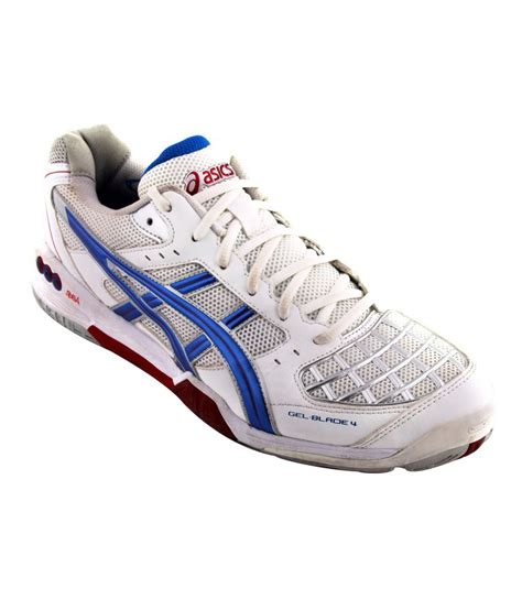 Asics Men White Badminton Sport Shoes GEL-BLADE 4 Price in India- Buy ...