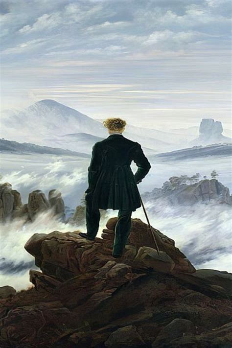 The Wanderer above the Sea of Fog Caspar Friedrich | Old art painting ...