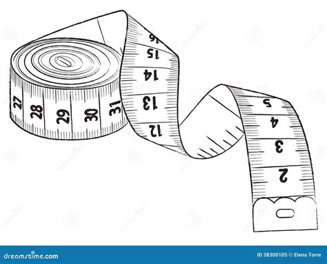 Measuring tape stock vector. Image of measuring, measure - 38300105