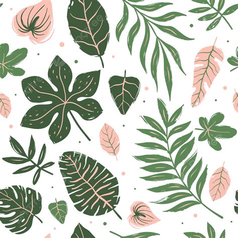 Seamless Pattern Of Tropical Leaves Background, Seamless, Pattern, Tropical Background Image And ...