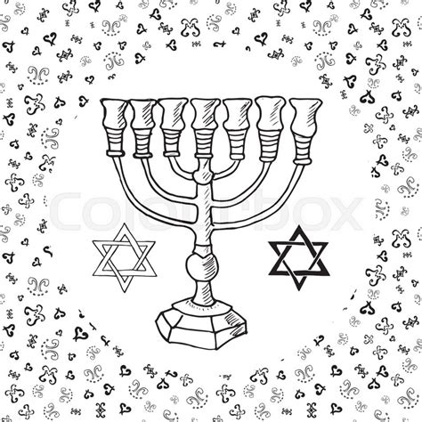 Hanukkah Menorah Drawing at GetDrawings | Free download