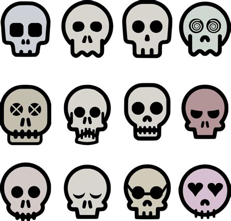 Skeleton Face Clip Art