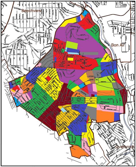 Brookline School District Map - Park Boston Zone Map