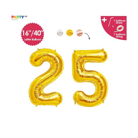 25 Party Balloons for 25th Birthday or Anniversary Number 25 - Etsy