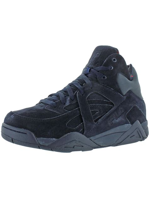 FILA - Fila Mens The Cage Suede High Top Basketball Shoes - Walmart.com ...