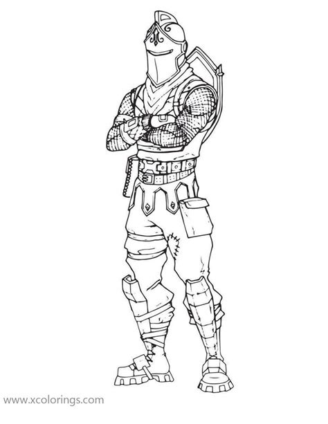 Black Knight from Fortnite Coloring Page - XColorings.com