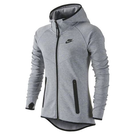 Nike Hoodie Tech Fleece FZ Dark Grey Heather/Black Women | www ...