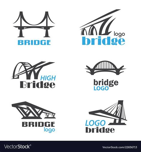 Bridge symbol logo template collection Royalty Free Vector , #Aff, # ...