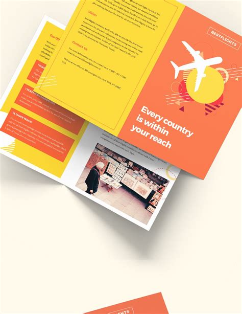 Half Fold Brochure Template - Illustrator, InDesign, Word, Apple Pages, PSD, Publisher ...