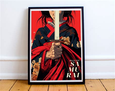 Blue Eye Samurai Anime Movie Poster, Anime Film Wall Art, Movie Poster ...