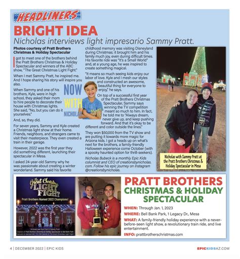 Bright Idea: Nicholas Interviews Light Impresario Sammy Pratt - Epic Kids