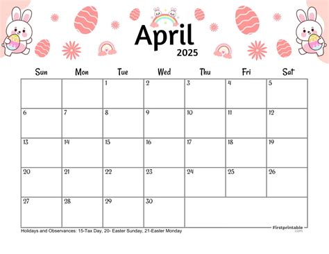 April 2025 Calendars | 40 Free Printable PDF