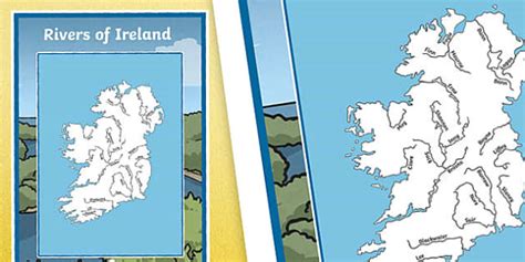 Rivers in Ireland Map (teacher made) - Twinkl