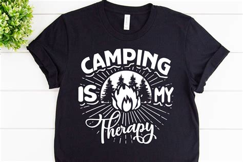 Camping is my happy place svg design for adventure tshirt By cuttingsvg | TheHungryJPEG