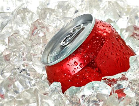 Soda can in ice stock image. Image of beer, drink, fastfood - 33496837