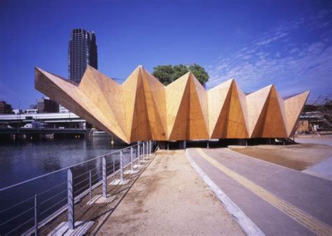 ryuichi ashizawa architects: bamboo forest and huts with water | Origami architecture, Eco ...