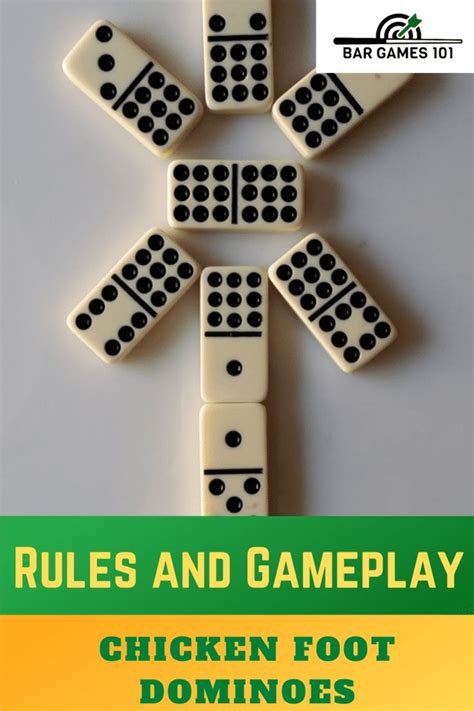 Chicken Foot Dominoes | Rules & How to Play? - Bar Games 101 | Fun card games, Domino games ...