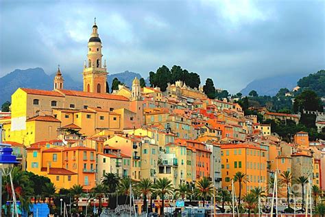 Menton Village In South Of France Photograph by Giancarlo Liguori