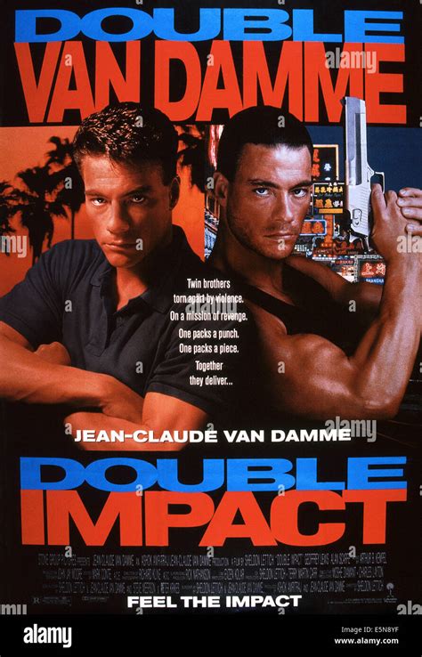 DOUBLE IMPACT, Jean-Claude Van Damme (twice), 1991, © Stock Photo ...