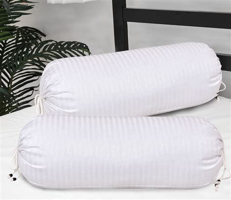 Buy Cotton Bolster Cover set of 2 (White) Online in India at Best Price ...