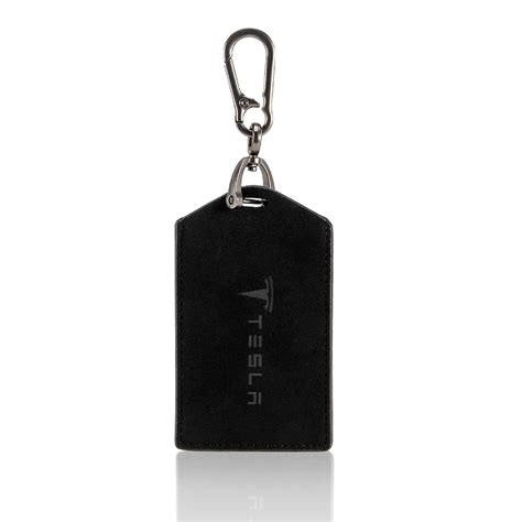 Buy tesla key card holder for tesla key card faux suede style with keychain included, compatible ...