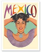 Fine Art Prints & Posters - Mexico - Mexican Woman Portrait - c. 1950's ...