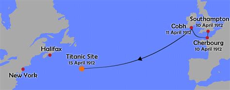 Titanic Wreck Location Map