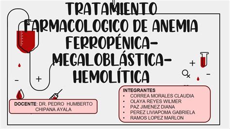 Tratamiento Farmacológico de Anemia Ferropénica - Megaloblástica ...