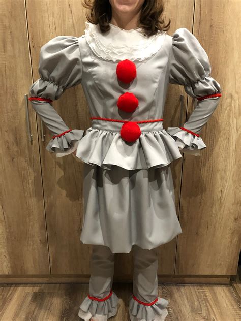 Pennywise Costume Pennywise the Clown Costume Pennywise 2017 It Costume Cosplay Halloween ...