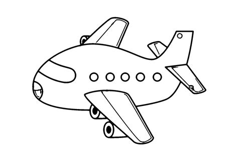 a cartoon airplane coloring page Coloring airplane pages cartoon plane preschool vector drawing ...