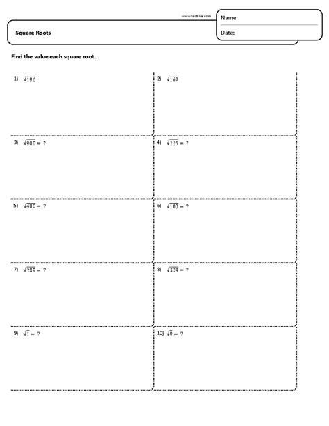 Estimating Square Roots - Notes and Practice - PDF and Google ...