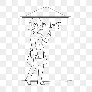 Math Teacher Clip Art Black And White