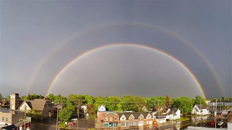 Double rainbow after tornado warning lead to viral images online