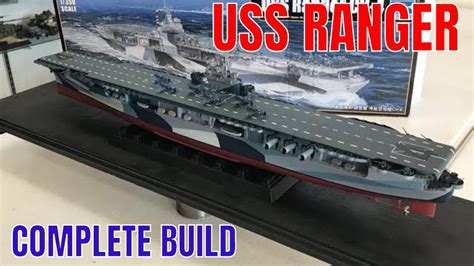 Building The Trumpeter 1/350 USS Ranger CV4 aircraft carrier with US Navy dazzle camouflage ...