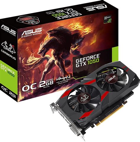 ASUS Cerberus Geforce GTX 1050 OC Edition 2GB GDDR5 DVI-D HDMI DP 1.4 ...