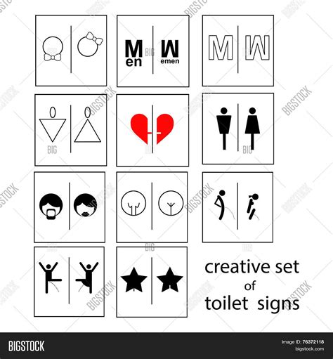 Creative Set Toilet Vector & Photo (Free Trial) | Bigstock