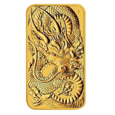 2021 Dragon 1oz Australian Gold Rectangular Coin | 1 Ounce Gold Coins | UK Bullion
