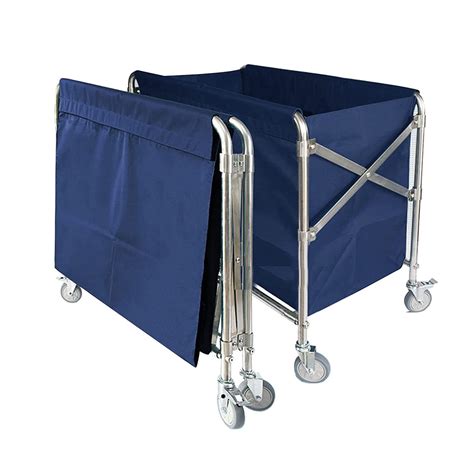 Buy Collapsible Laundry Cart Commercial Folding Laundry Cart 12 Bushel ...